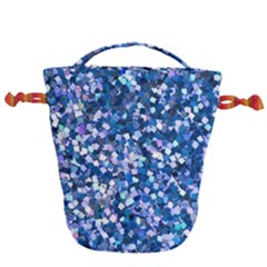 Blue Shimmer - Eco-glitter Drawstring Bucket Bag by WensdaiAmbrose