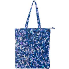 Blue Shimmer - Eco-glitter Double Zip Up Tote Bag by WensdaiAmbrose