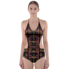 Surrounded By  Ornate  Loved Candle Lights In Starshine Cut-out One Piece Swimsuit by pepitasart