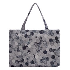 Grayscale Tiles Medium Tote Bag by WensdaiAmbrose