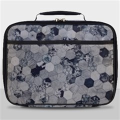 Grayscale Tiles Full Print Lunch Bag by WensdaiAmbrose