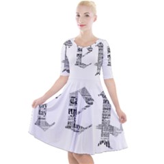 Taylor Swift Quarter Sleeve A-line Dress by taylorswift