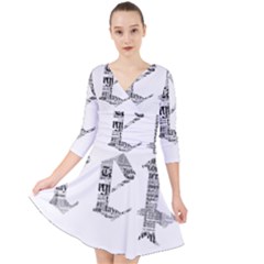 Taylor Swift Quarter Sleeve Front Wrap Dress by taylorswift