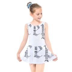 Taylor Swift Kids  Skater Dress Swimsuit