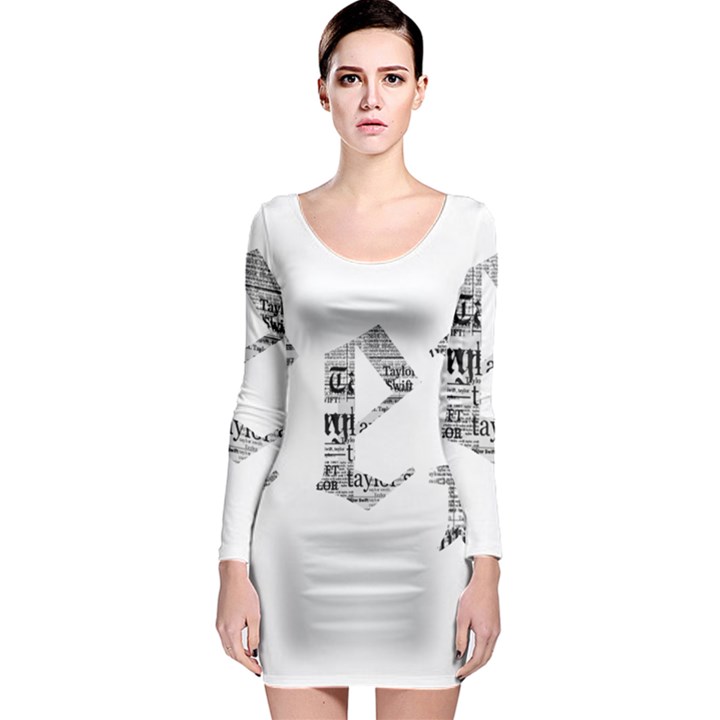 Taylor Swift Long Sleeve Bodycon Dress