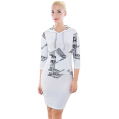 Taylor Swift Quarter Sleeve Hood Bodycon Dress