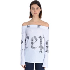 Taylor Swift Off Shoulder Long Sleeve Top