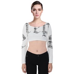 Taylor Swift Velvet Long Sleeve Crop Top by taylorswift