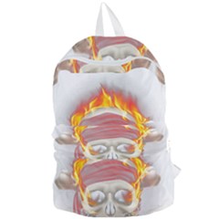 Fire Red Skull Foldable Lightweight Backpack