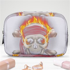 Fire Red Skull Make Up Pouch (small)