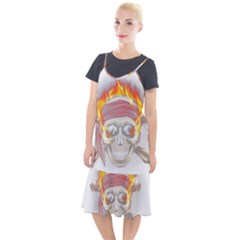 Fire Red Skull Camis Fishtail Dress by Mariart