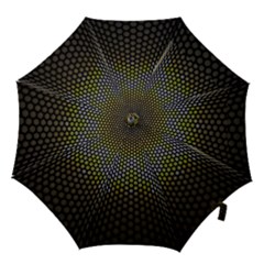 Fractal Hexagon Geometry Hexagonal Hook Handle Umbrellas (small) by Mariart