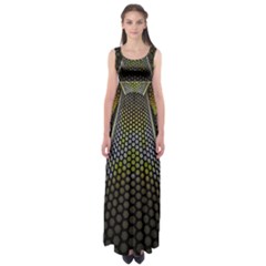 Fractal Hexagon Geometry Hexagonal Empire Waist Maxi Dress by Mariart