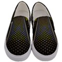 Fractal Hexagon Geometry Hexagonal Men s Canvas Slip Ons View1