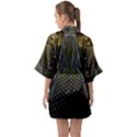 Fractal Hexagon Geometry Hexagonal Quarter Sleeve Kimono Robe View2