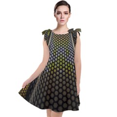 Fractal Hexagon Geometry Hexagonal Tie Up Tunic Dress