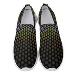 Fractal Hexagon Geometry Hexagonal Women s Slip On Sneakers