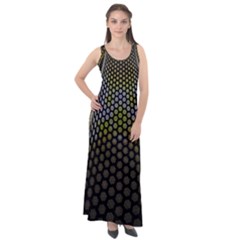 Fractal Hexagon Geometry Hexagonal Sleeveless Velour Maxi Dress by Mariart