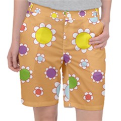 Floral Flowers Retro Pocket Shorts