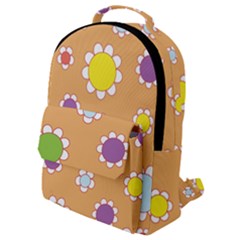 Floral Flowers Retro Flap Pocket Backpack (small)