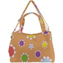 Floral Flowers Retro Double Compartment Shoulder Bag View1