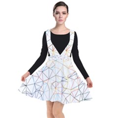 Geometric Pattern Abstract Shape Plunge Pinafore Dress