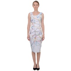 Geometric Pattern Abstract Shape Sleeveless Pencil Dress