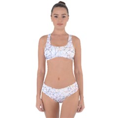 Geometric Pattern Abstract Shape Criss Cross Bikini Set