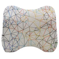 Geometric Pattern Abstract Shape Velour Head Support Cushion