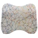 Geometric Pattern Abstract Shape Velour Head Support Cushion View1