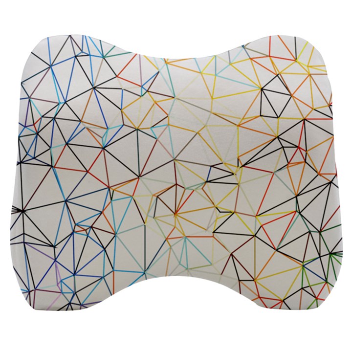 Geometric Pattern Abstract Shape Velour Head Support Cushion