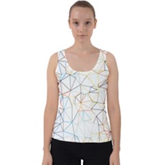 Geometric Pattern Abstract Shape Velvet Tank Top