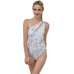 Geometric Pattern Abstract Shape To One Side Swimsuit