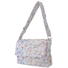 Geometric Pattern Abstract Shape Full Print Messenger Bag