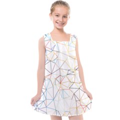 Geometric Pattern Abstract Shape Kids  Cross Back Dress