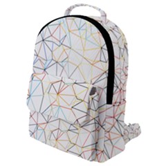 Geometric Pattern Abstract Shape Flap Pocket Backpack (small)