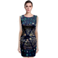 Design Background Modern Sleeveless Velvet Midi Dress by Mariart