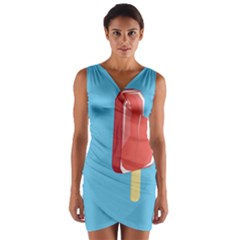 Ice Cream Wrap Front Bodycon Dress