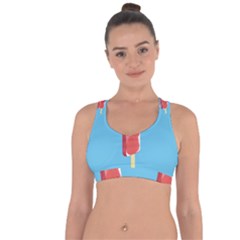 Ice Cream Cross String Back Sports Bra by Mariart