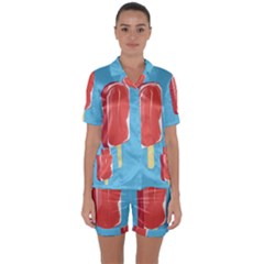 Ice Cream Satin Short Sleeve Pyjamas Set by Mariart