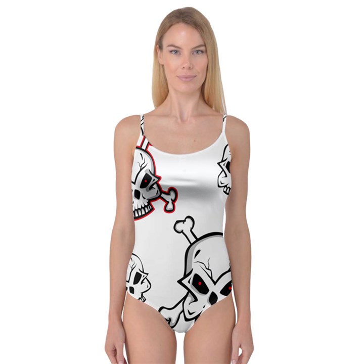 Illustration Vector Skull Camisole Leotard 