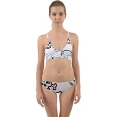 Illustration Vector Skull Wrap Around Bikini Set by Mariart