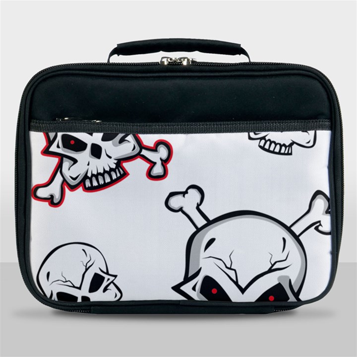 Illustration Vector Skull Lunch Bag