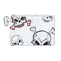 Illustration Vector Skull Canvas Cosmetic Bag (large)