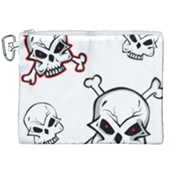 Illustration Vector Skull Canvas Cosmetic Bag (xxl)