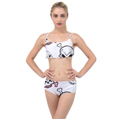 Illustration Vector Skull Layered Top Bikini Set