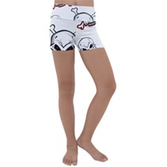 Illustration Vector Skull Kids  Lightweight Velour Yoga Shorts