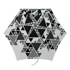 Gray Triangle Puzzle Mini Folding Umbrellas by Mariart