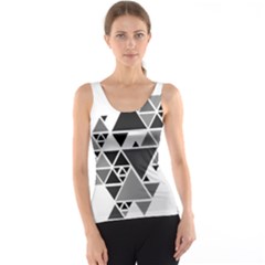 Gray Triangle Puzzle Tank Top by Mariart