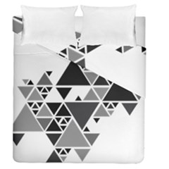 Gray Triangle Puzzle Duvet Cover Double Side (queen Size) by Mariart